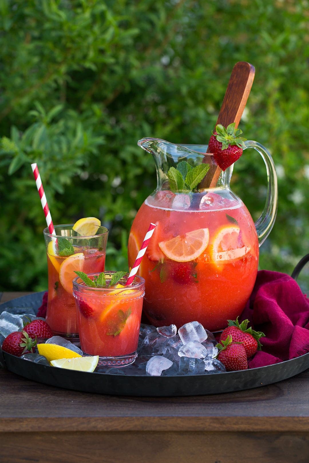 Stevia Sweetened Strawberry Lemonade