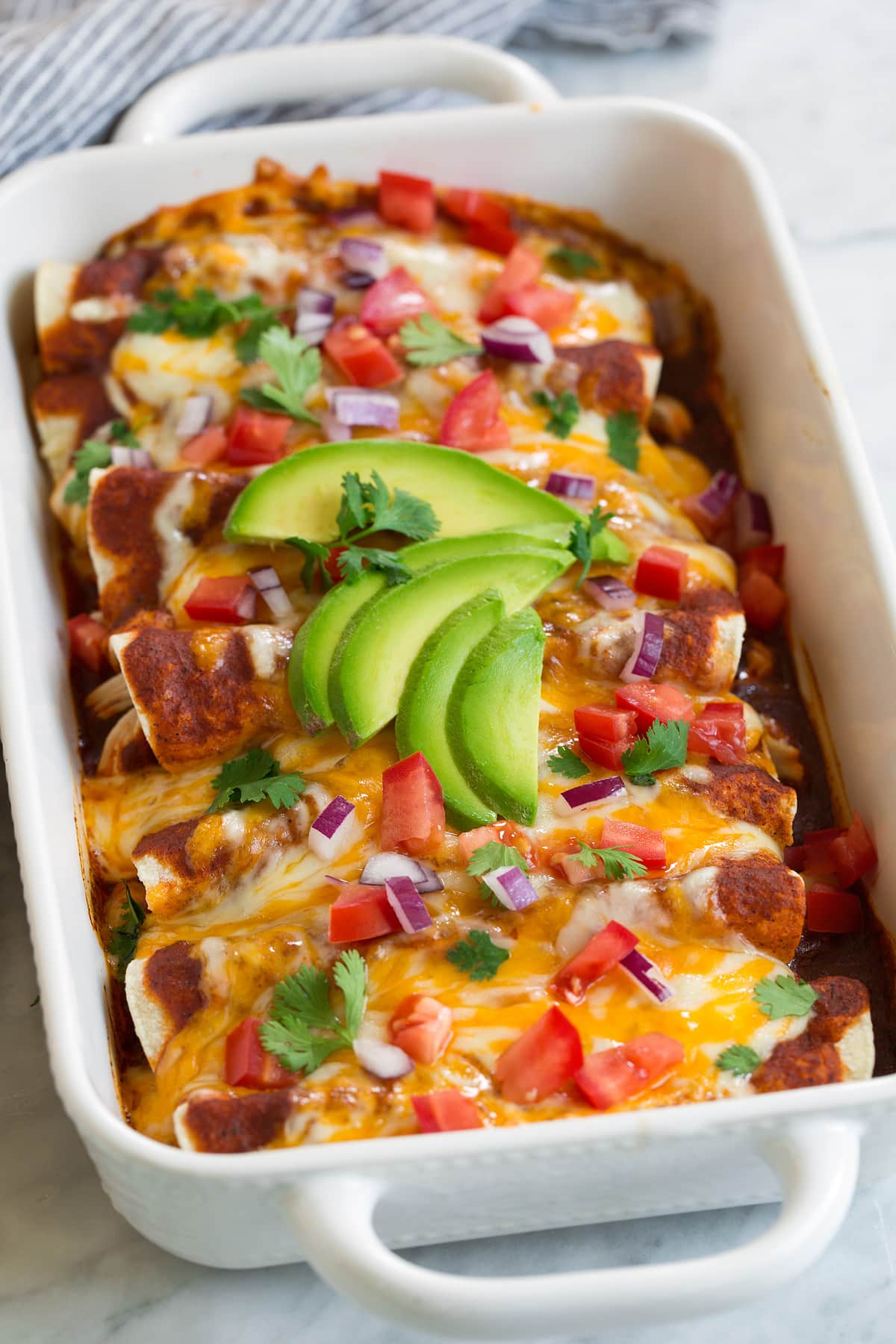 Chicken Enchiladas (with Homemade Enchilada Sauce)