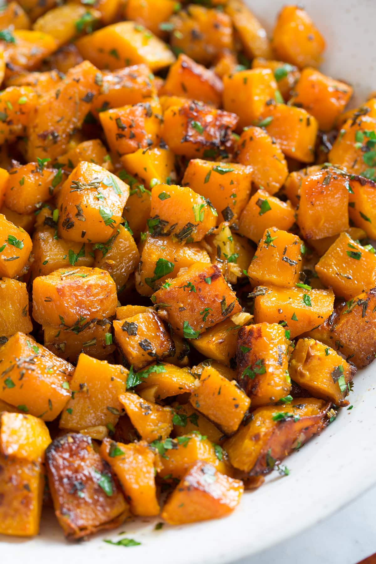Roasted Butternut Squash {with Garlic and Herbs}