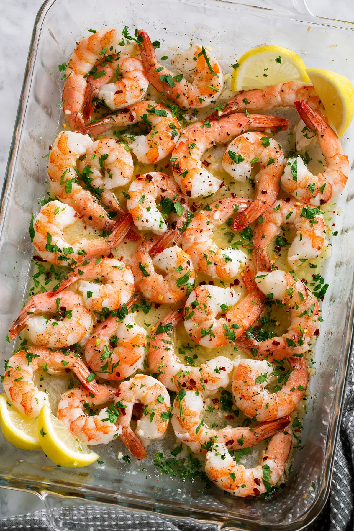 Baked Shrimp (with Garlic Lemon Butter Sauce)