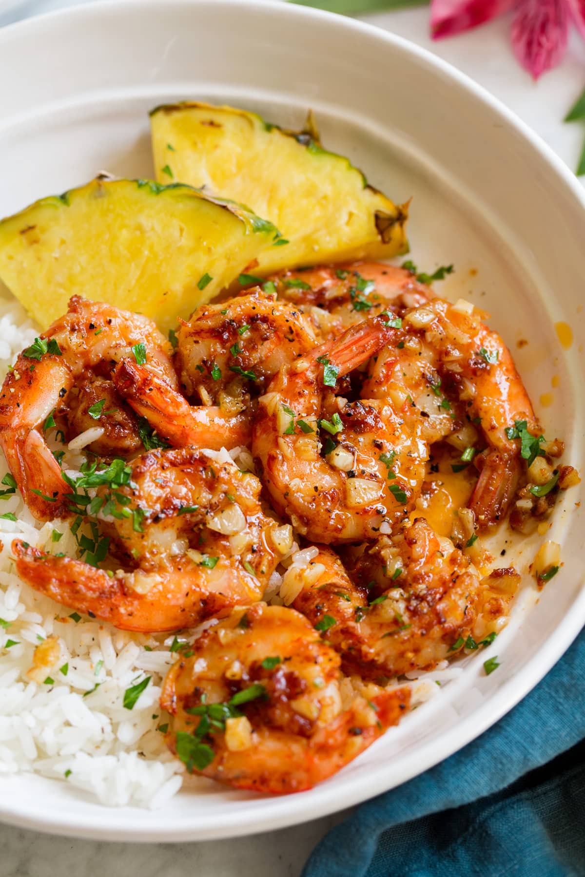 Hawaiian Garlic Shrimp