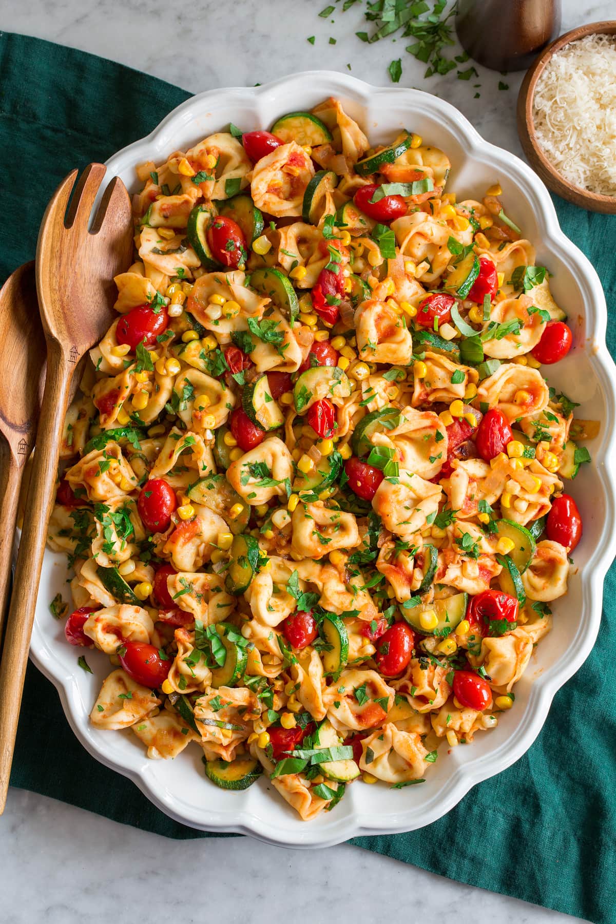 Cheese Tortellini with Summer Veggies