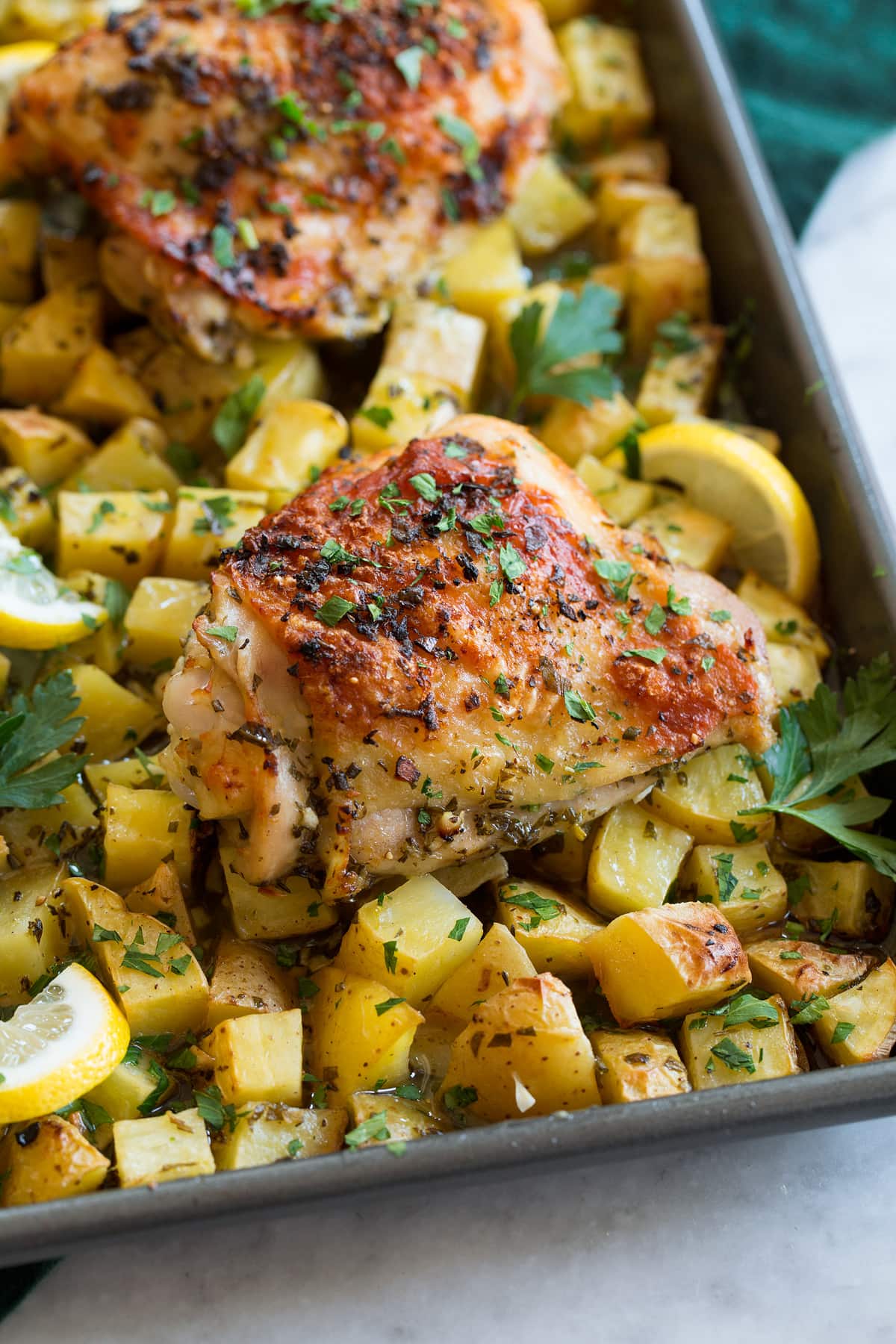 Baked Lemon Chicken and Potatoes Recipe