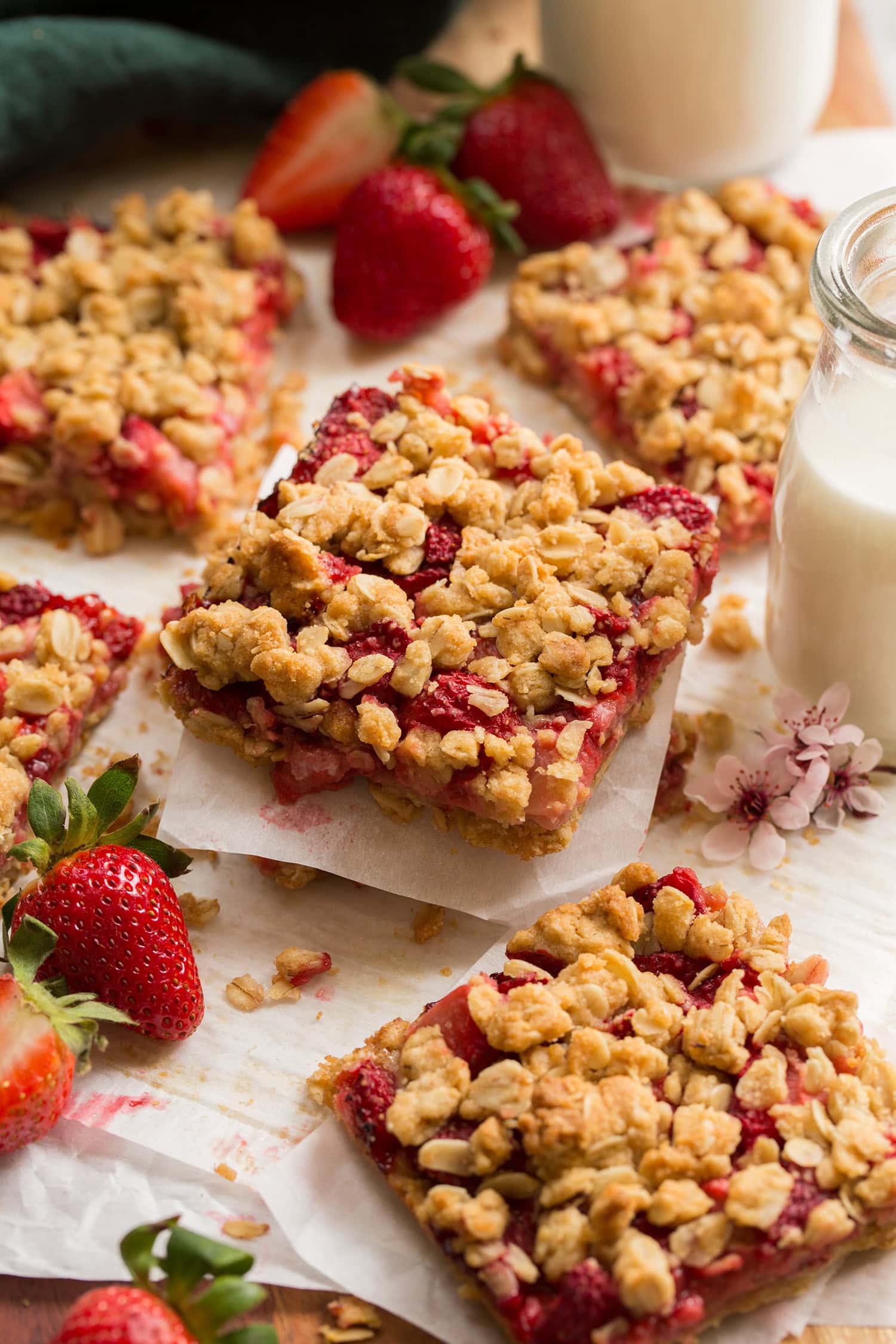 Strawberry Oatmeal Breakfast Bars