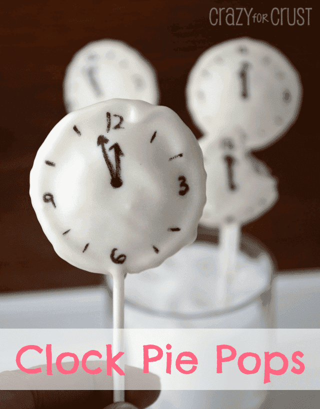 Clock Pie Pops for New Year’s Eve