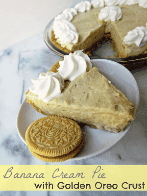 Banana Cream Pie with Golden Oreo Crust