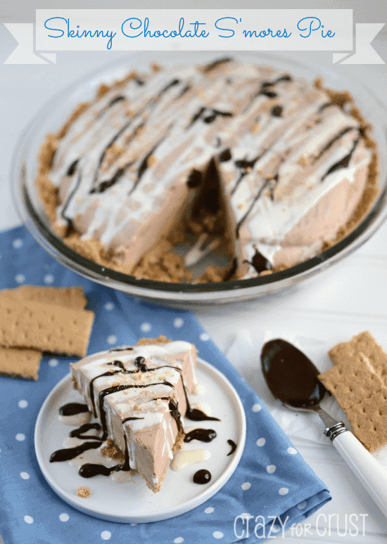 Skinny Frozen S'mores Pie