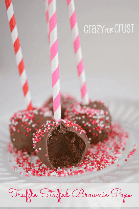 Truffle Stuffed Brownie Pops