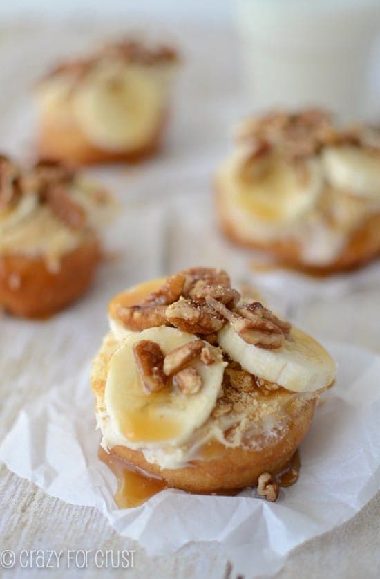 Banana Caramel Pecan Doughnuts {gourdoughs copycat}