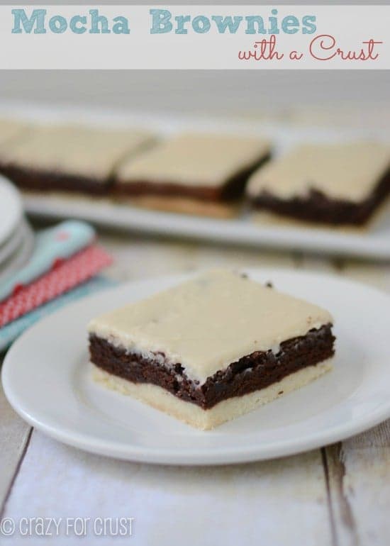 Mocha Brownies with a Crust