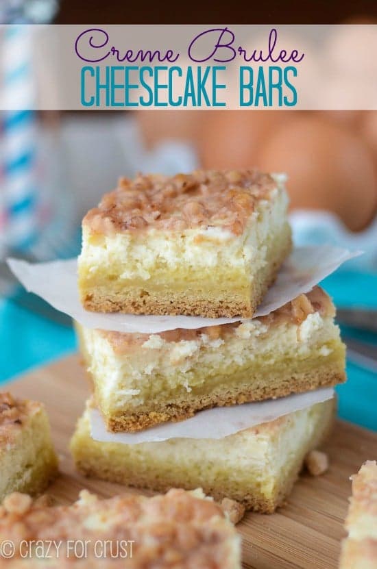 Creme Brulee Cheesecake Bars