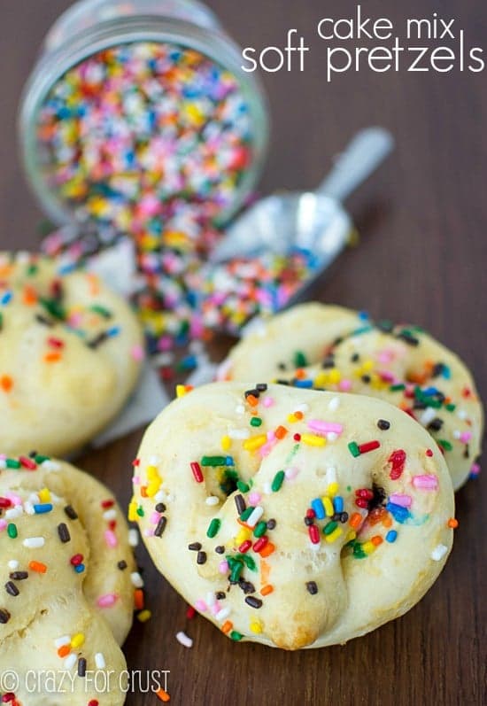 Cake Batter Soft Pretzels