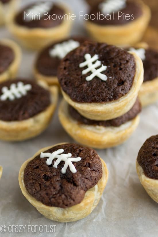 Mini Football Brownie Pies