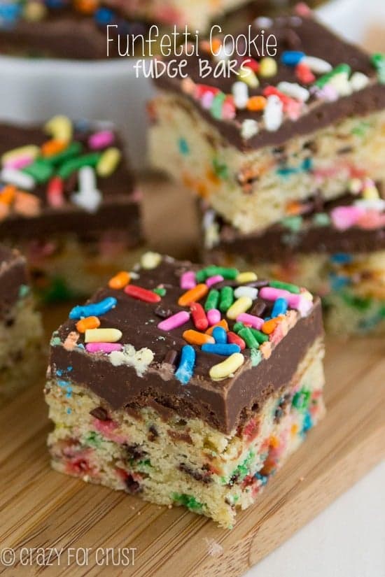 Funfetti Cookie Fudge Bars