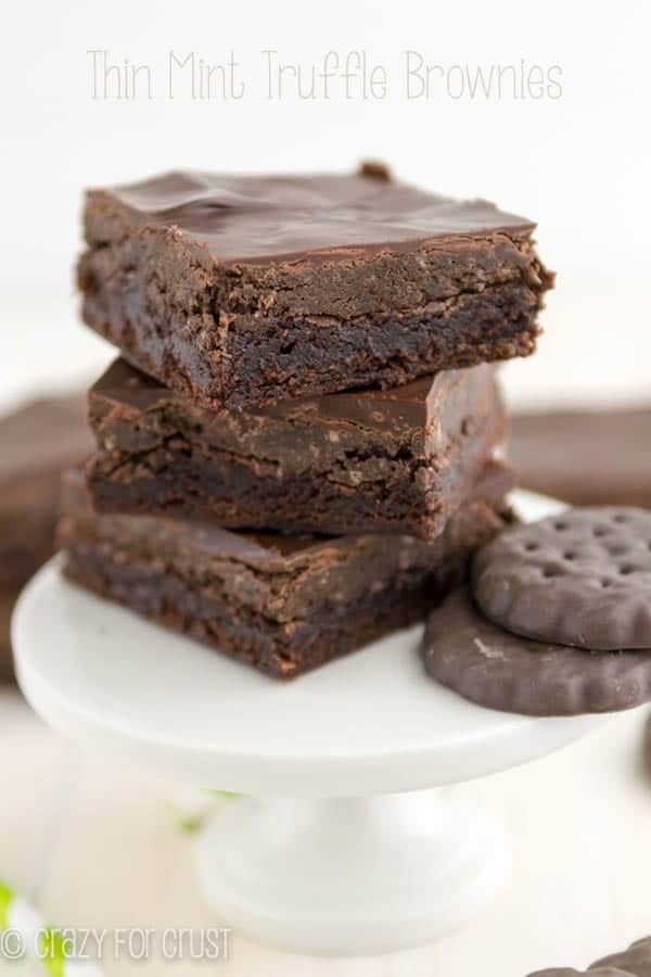 Thin Mint Truffle Brownies