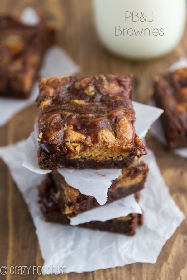 Peanut Butter & Jelly Brownies
