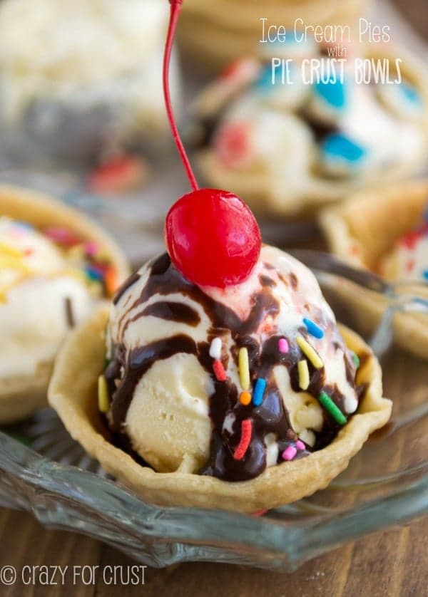 Pie Crust Ice Cream Bowls