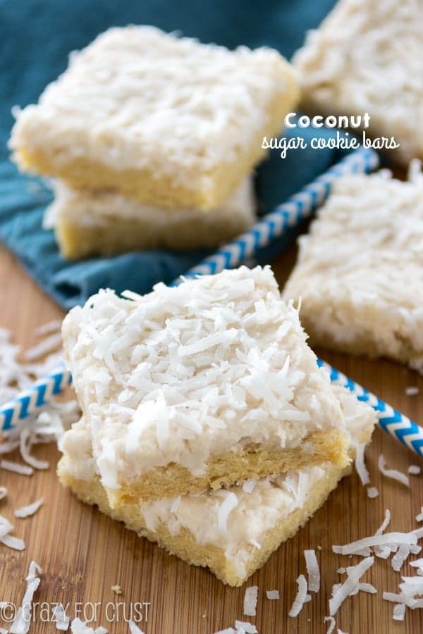 Coconut Sugar Cookie Bars