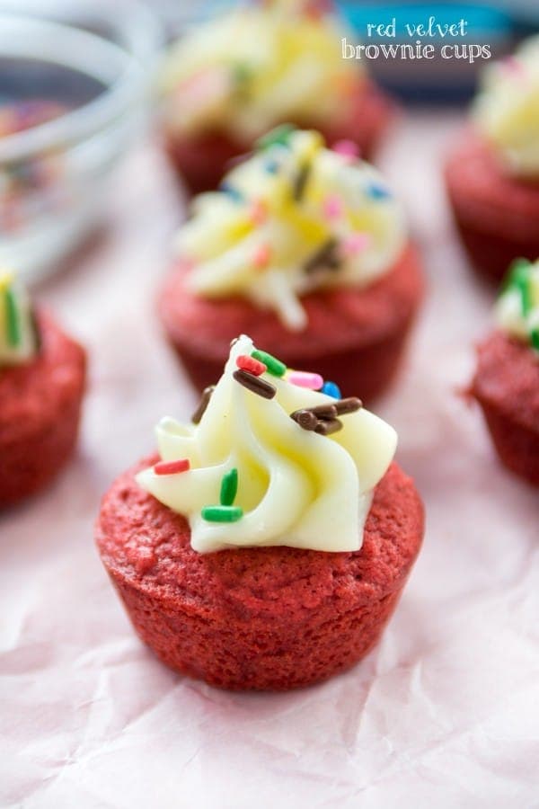 Red Velvet Brownie Cups