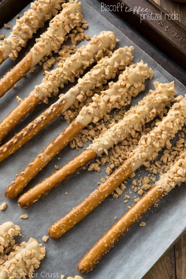 Biscoff Toffee Pretzel Rods