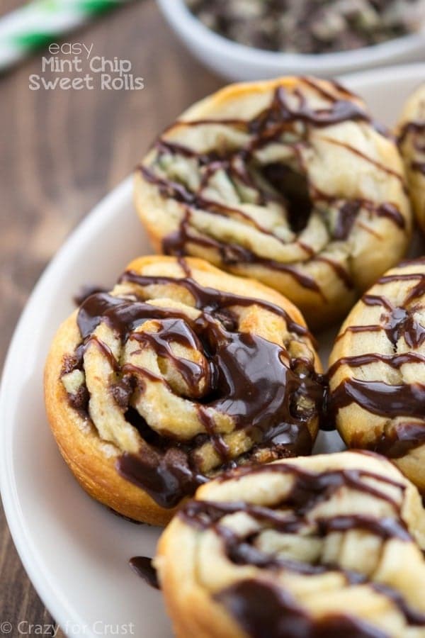 Easy Mint Chip Sweet Rolls