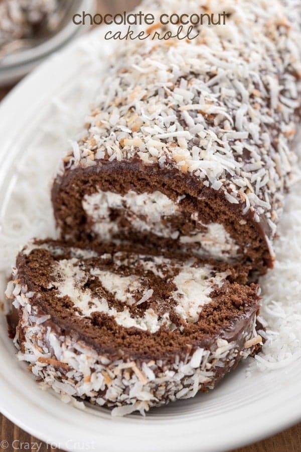 Chocolate Coconut Cake Roll