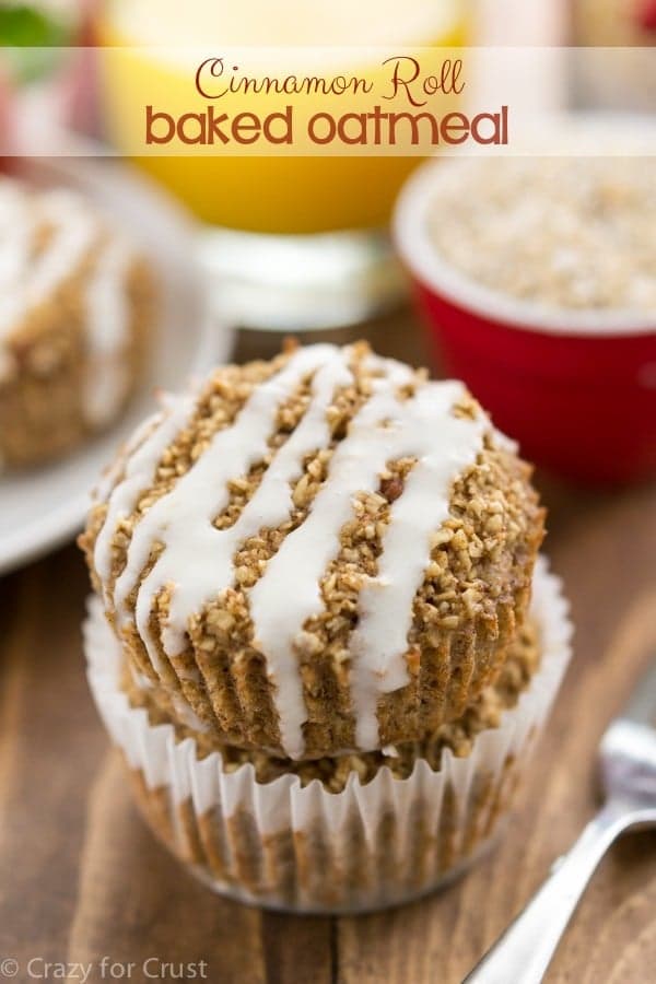 Cinnamon Roll Baked Oatmeal
