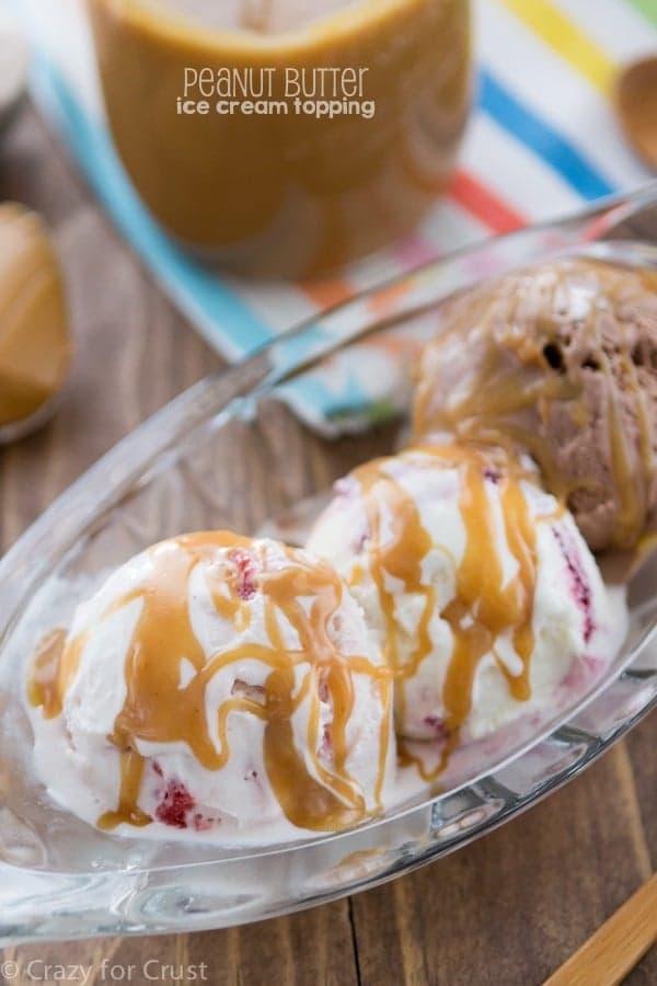Peanut Butter Ice Cream Topping