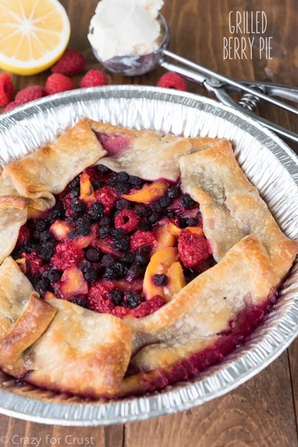 Grilled Berry Peach Pie