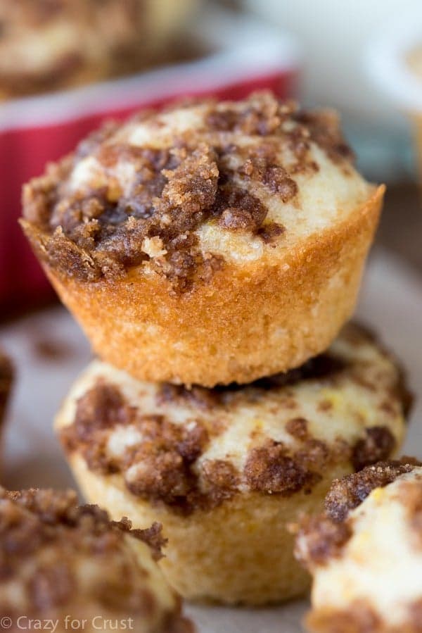 Coffee Cake Muffins (Mini Crumb Cake Bites)