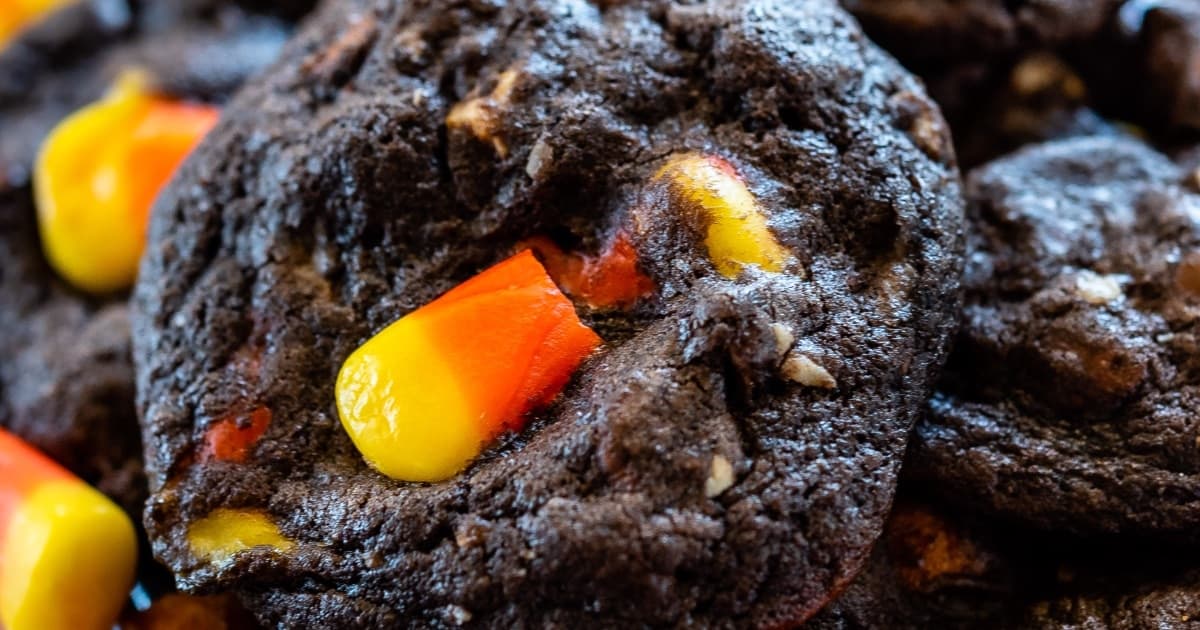Chocolate Candy Corn Cookies Recipe