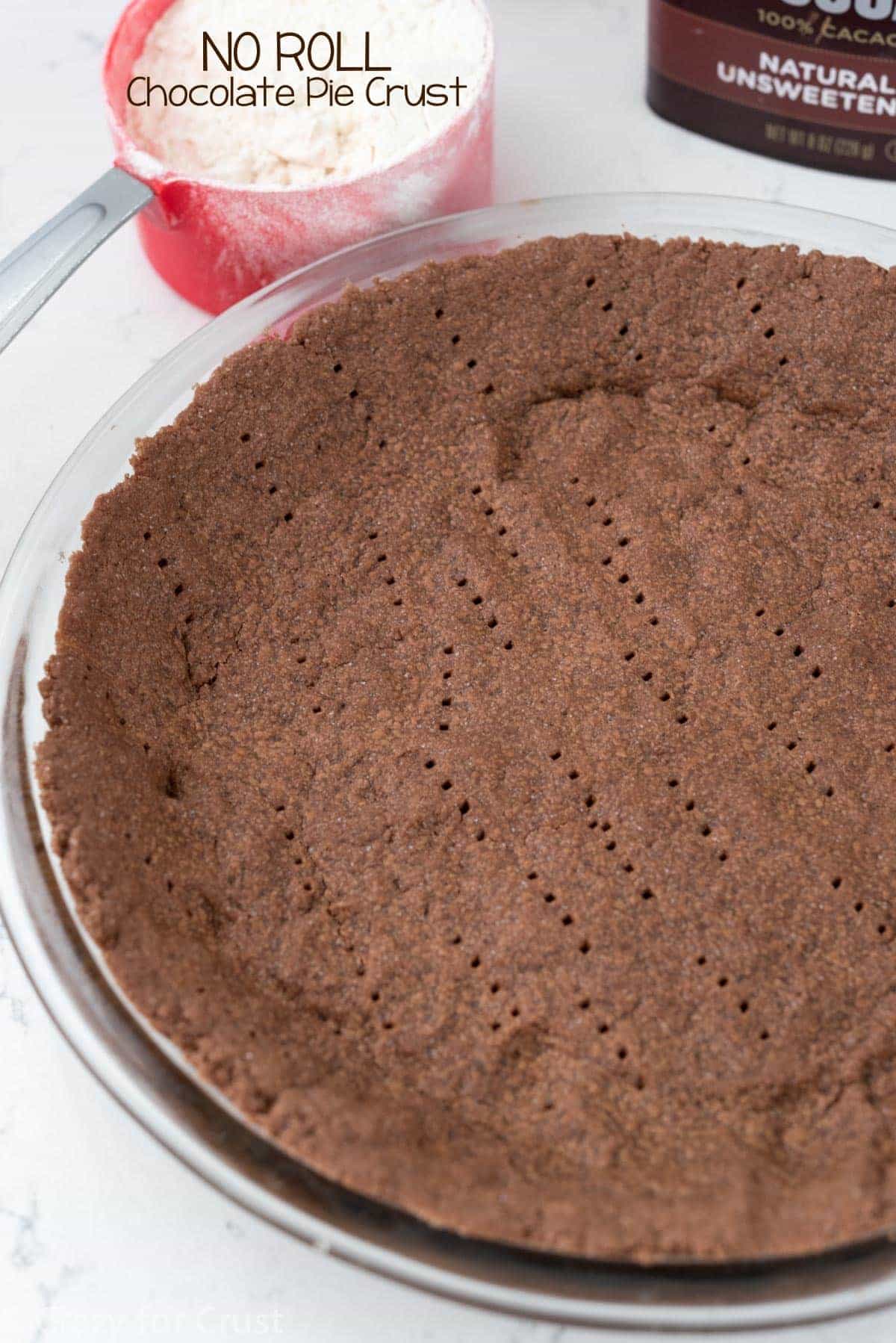 No Roll Chocolate Pie Crust Recipe