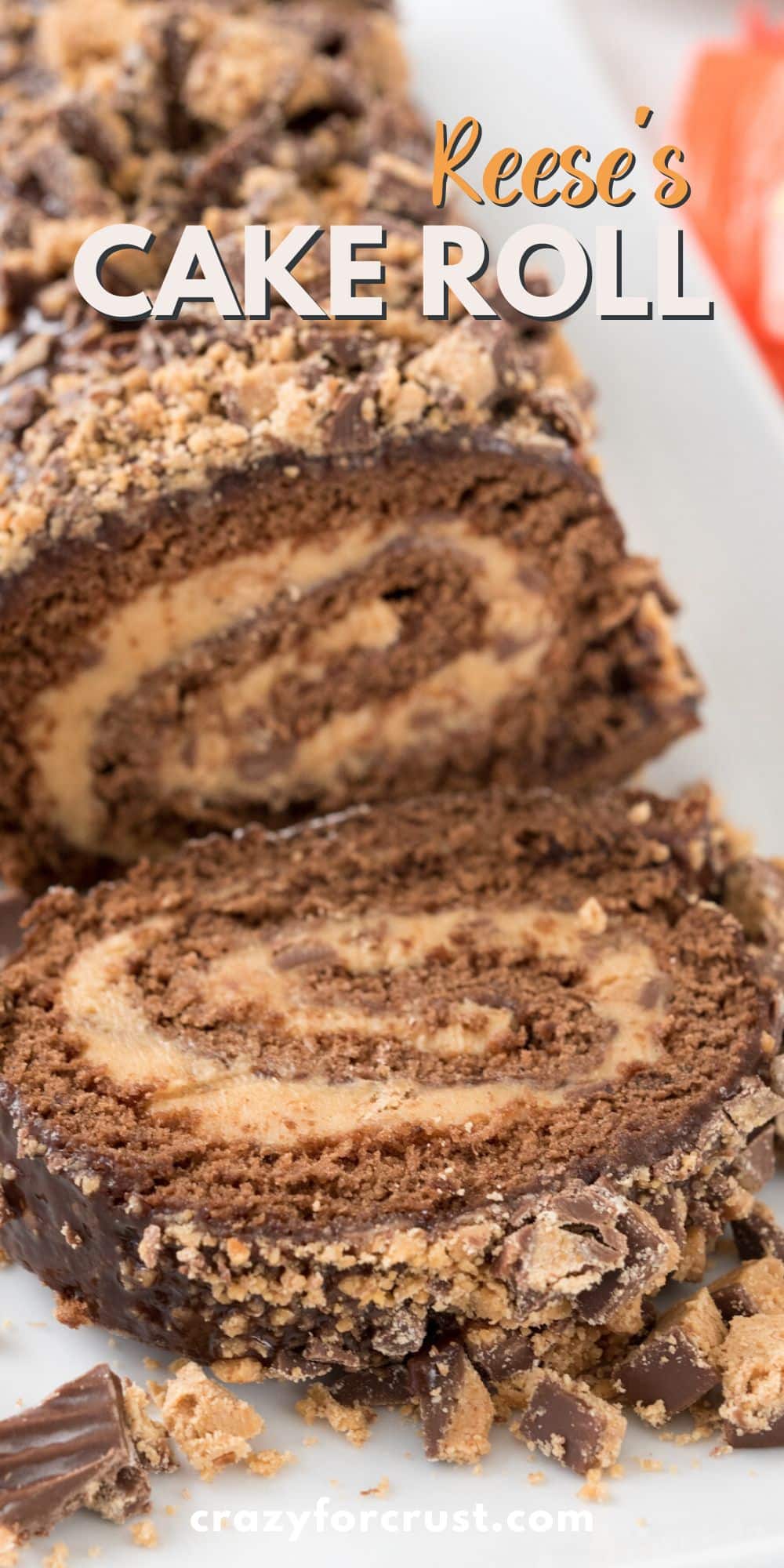 Peanut Butter Cup Cake Roll
