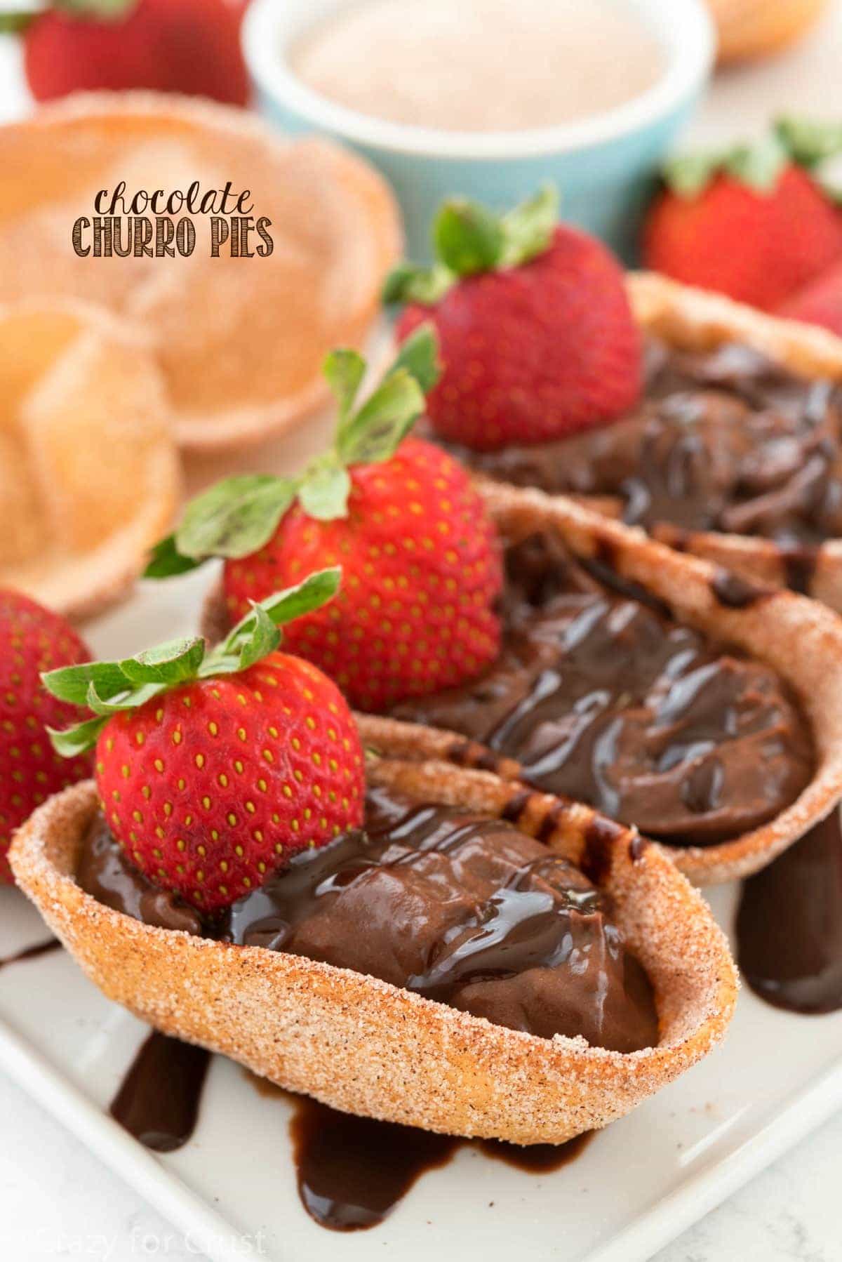 Chocolate Churro Pies