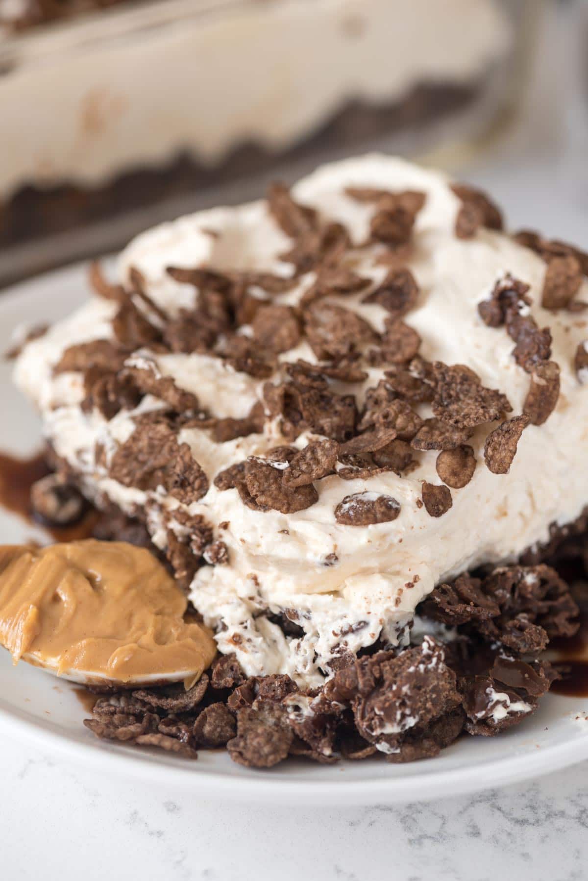 Peanut Butter Cocoa Pebbles No Bake Dessert Recipe
