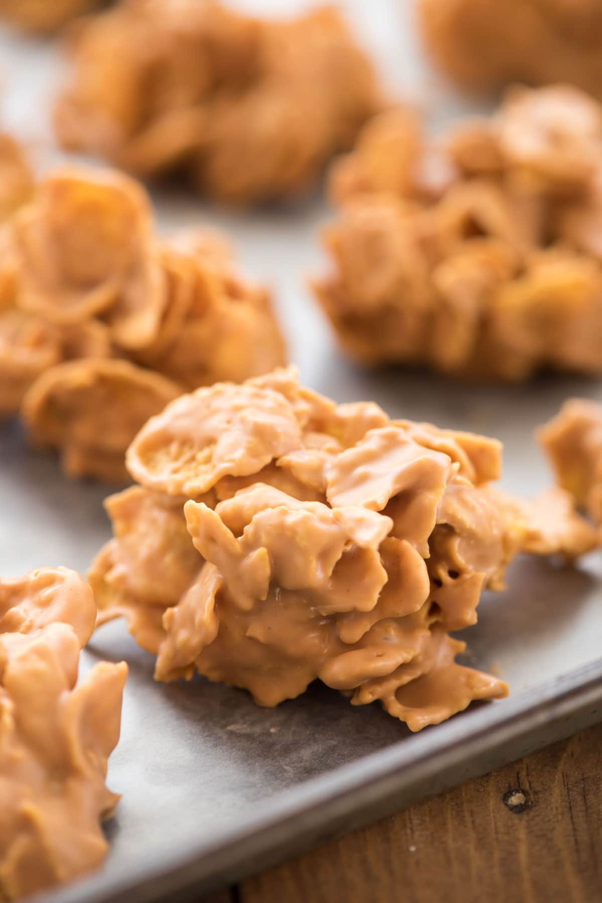 Butterscotch Peanut Butter Cornflake Clusters Recipe