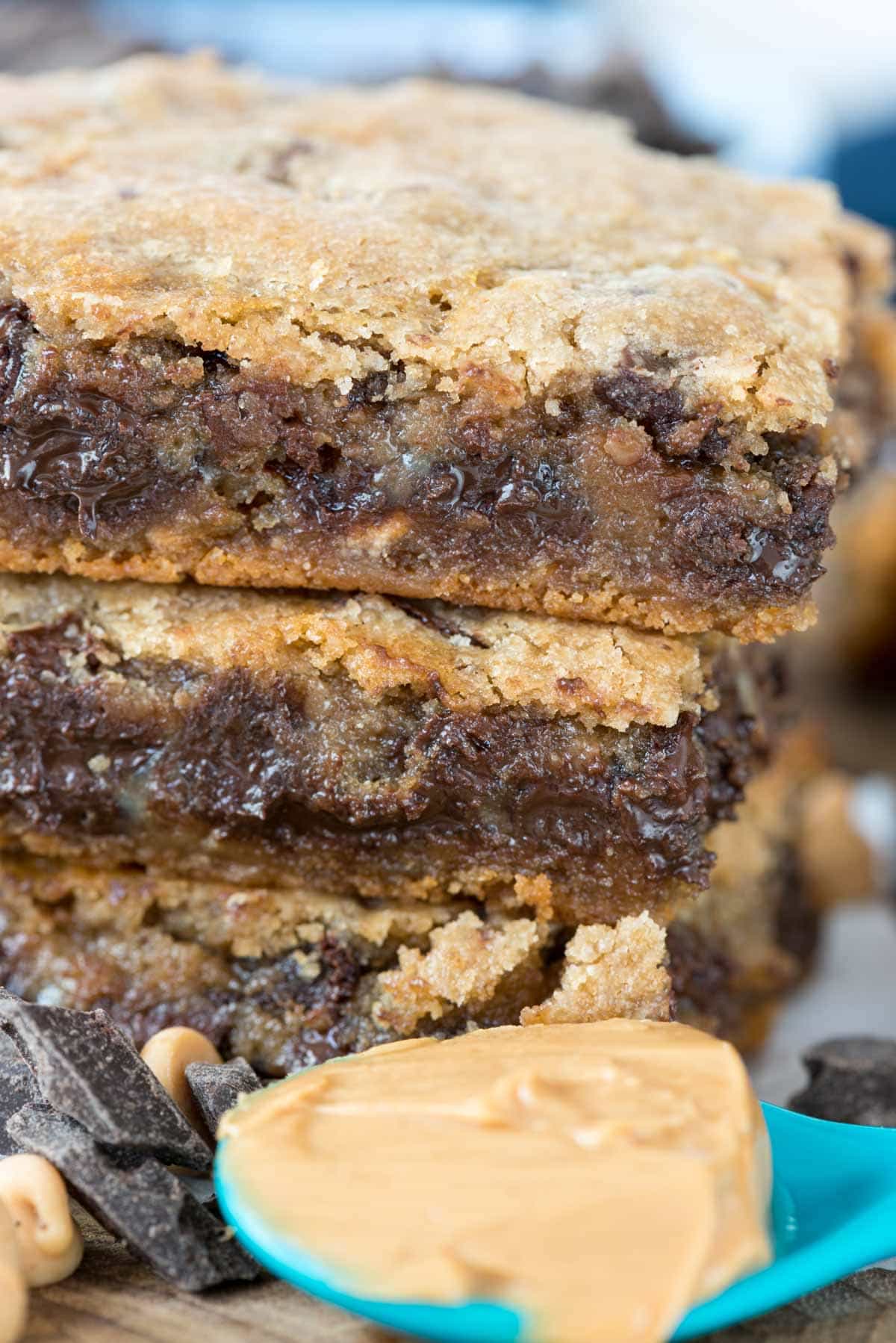 Double Decker Cookie Gooey Bars