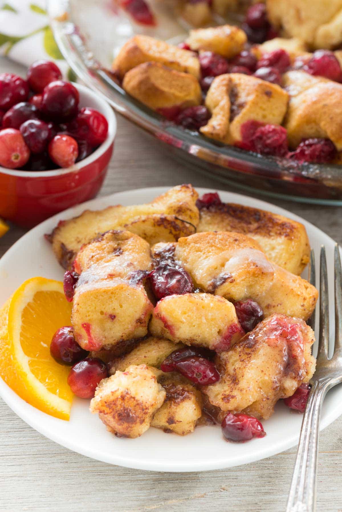 Cranberry Cinnamon Roll Bake
