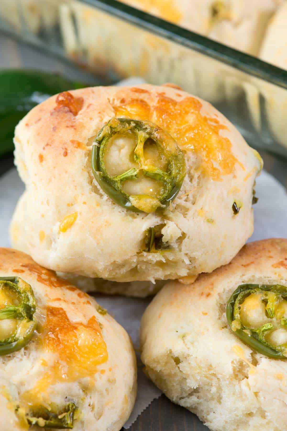 Quick Jalapeño Cheddar Rolls