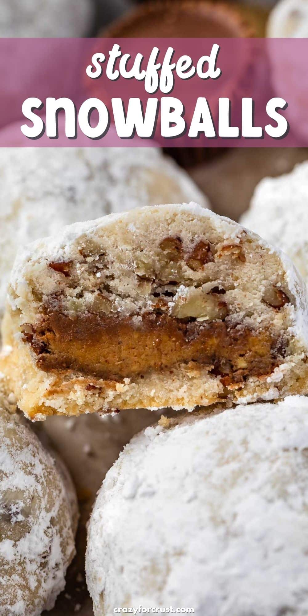 Stuffed Snowball Cookies