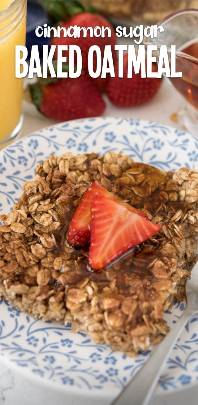 Cinnamon Sugar Baked Oatmeal