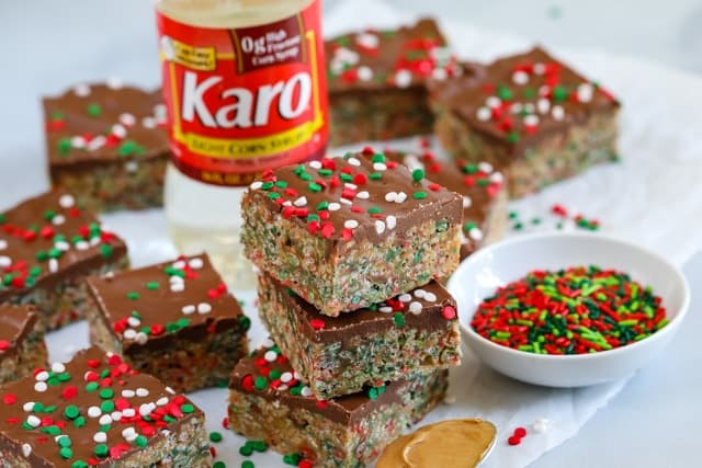 Holiday No Bake Cereal Bars Recipe