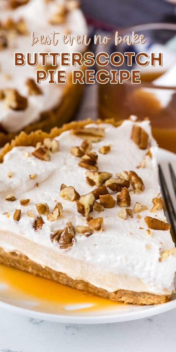 No Bake Butterscotch Pudding Pie Recipe