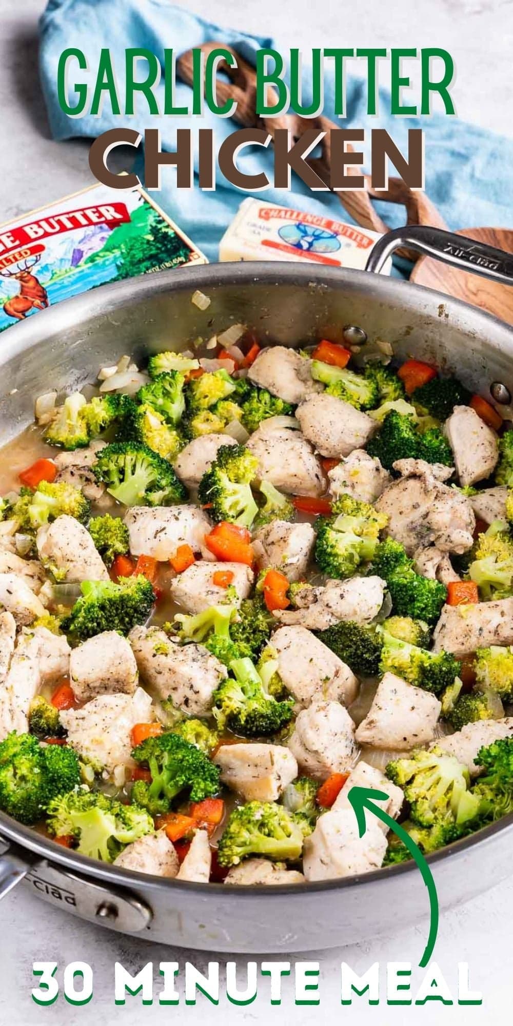 Garlic Butter Chicken and Vegetable Skillet