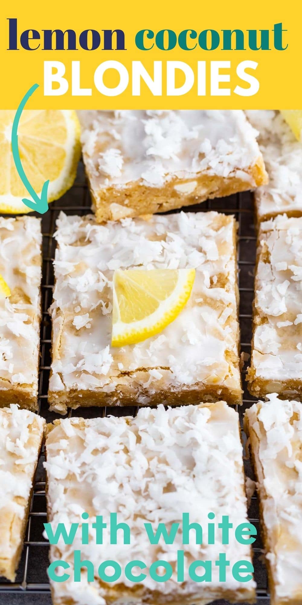 Lemon Coconut Blondies Recipe
