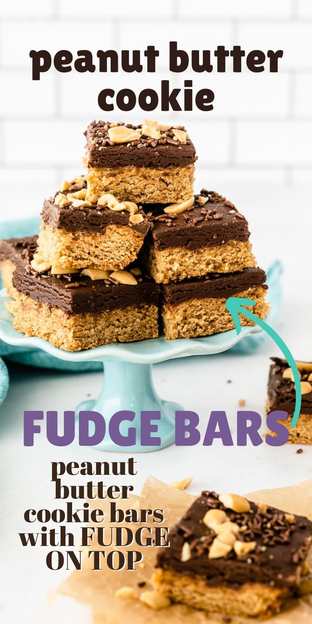 Peanut Butter Cookie Fudge Bars