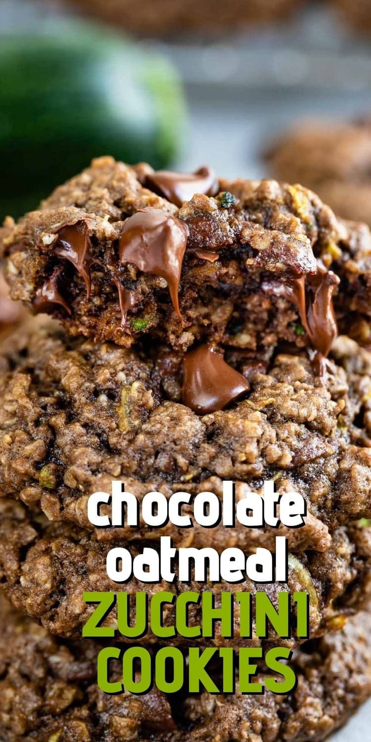 Chocolate Oatmeal Zucchini Cookies