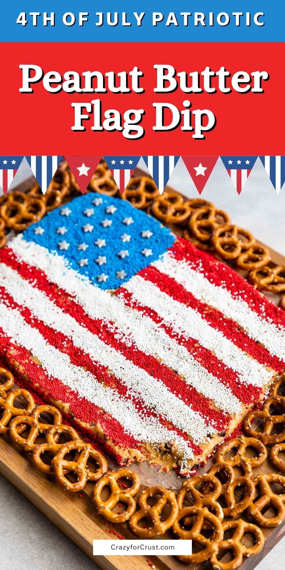 American Flag Peanut Butter Dip