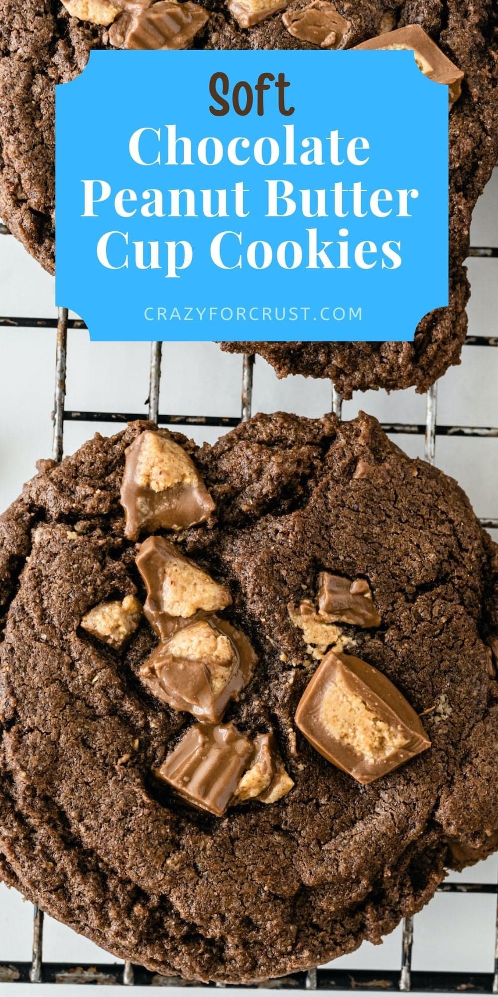 Soft Chocolate Peanut Butter Cup Cookies