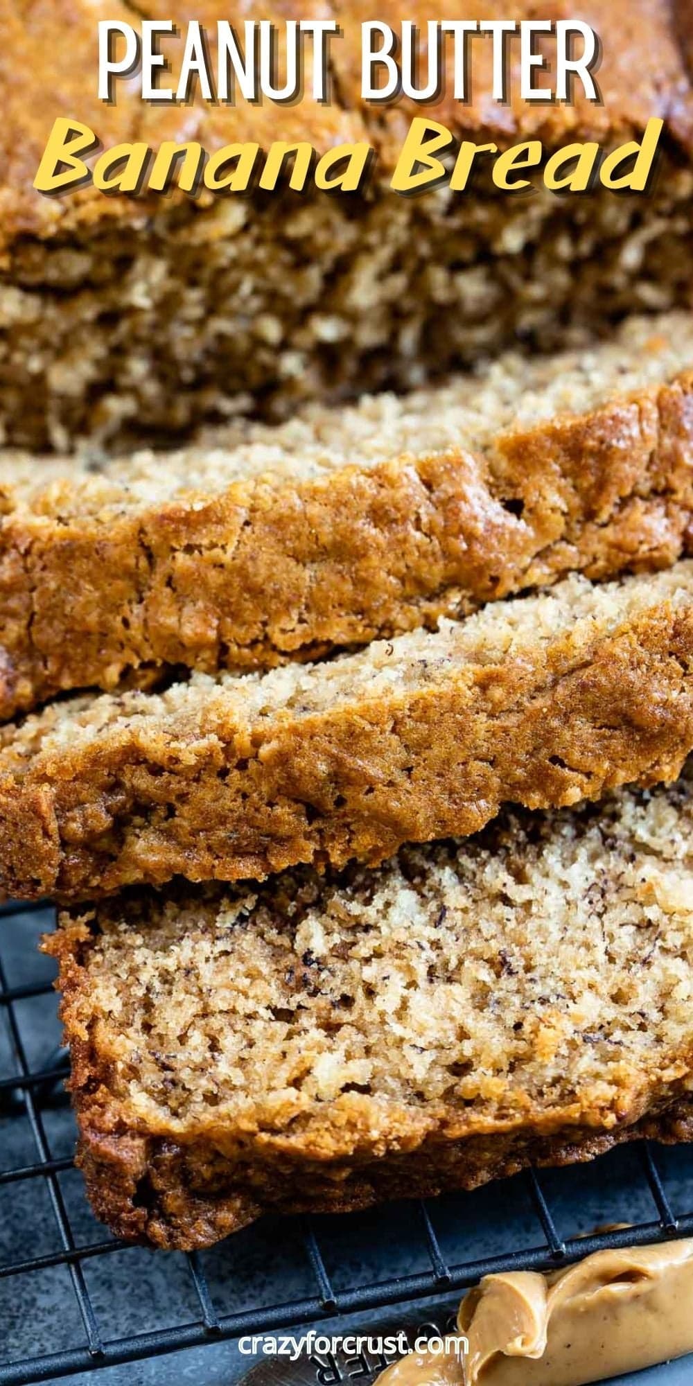 Peanut Butter Banana Bread with Maple Glaze